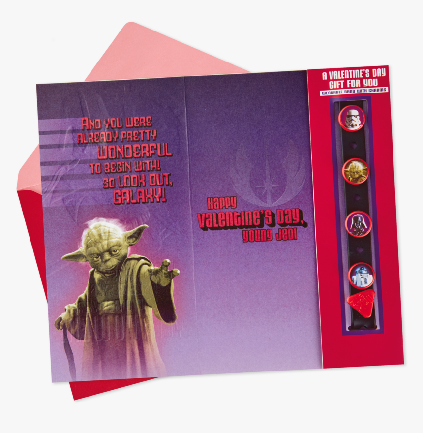 Star Wars™ Darth Vader™ Valentine S Day Card With Link - Yoda, HD Png Download