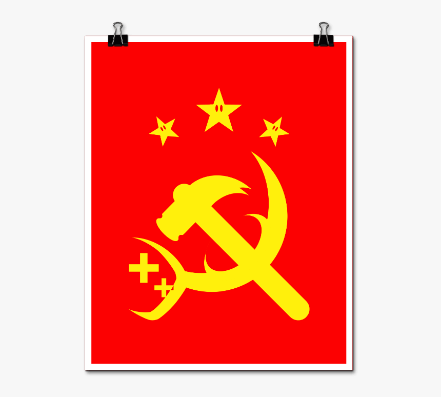 Troopa Poster - American Flag With Soviet Symbol, HD Png Download