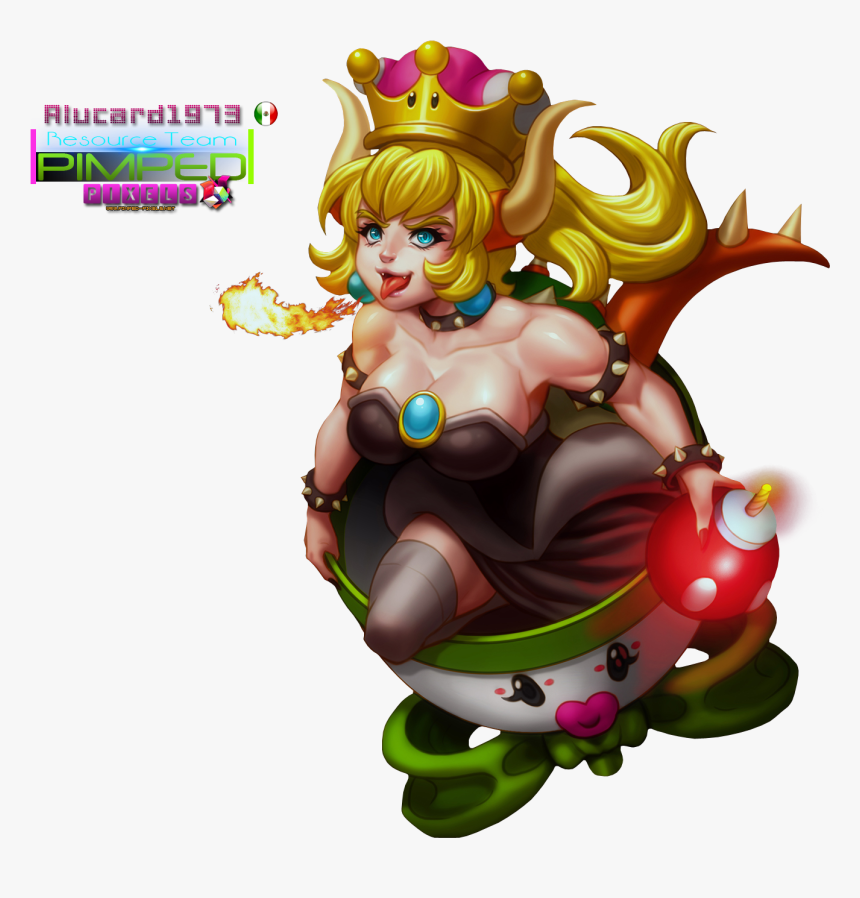 Bowsette And Koopa Clownette Car - Cartoon, HD Png Download