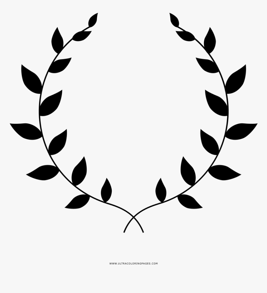 Laurel Wreath Coloring Page - Portable Network Graphics, HD Png Download