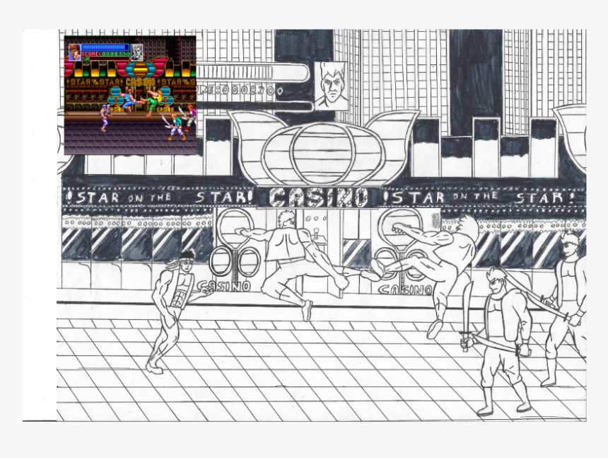 Double Dragon Remake - Super Double Dragon, HD Png Download