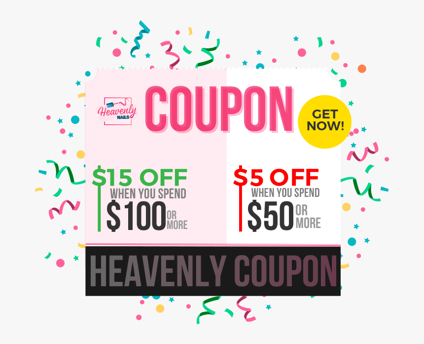 Get Coupon At Heavenly Nails In Hilo - Graphic Design, HD Png Download