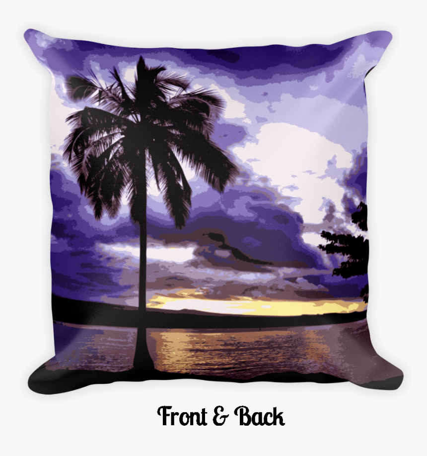 Hilo Bay At Dusk Square Pillow - Cushion, HD Png Download