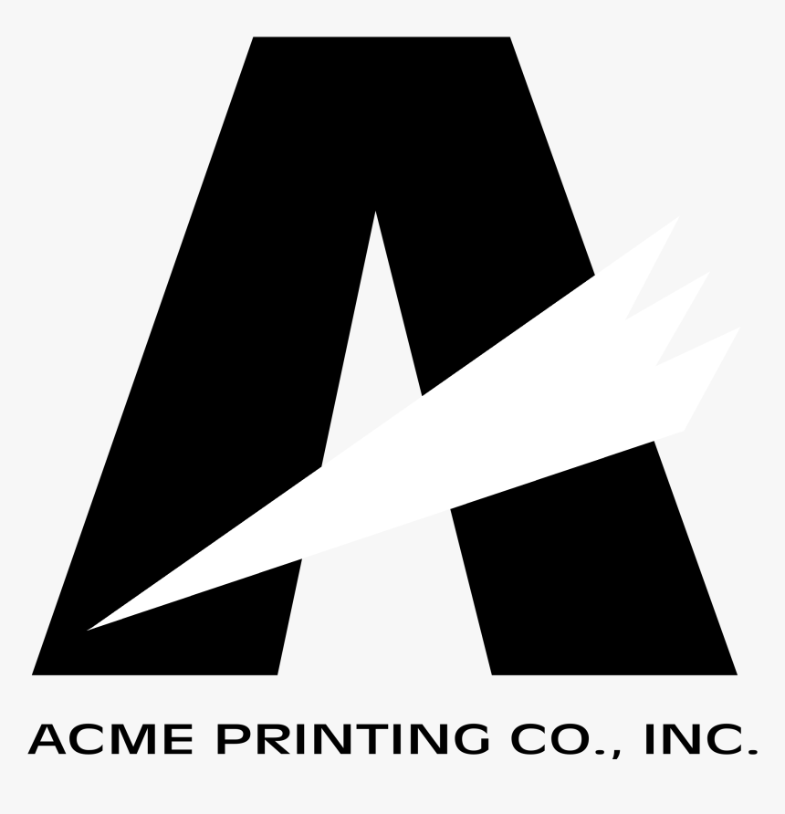 Acme Printing 01 Logo Black And White, HD Png Download