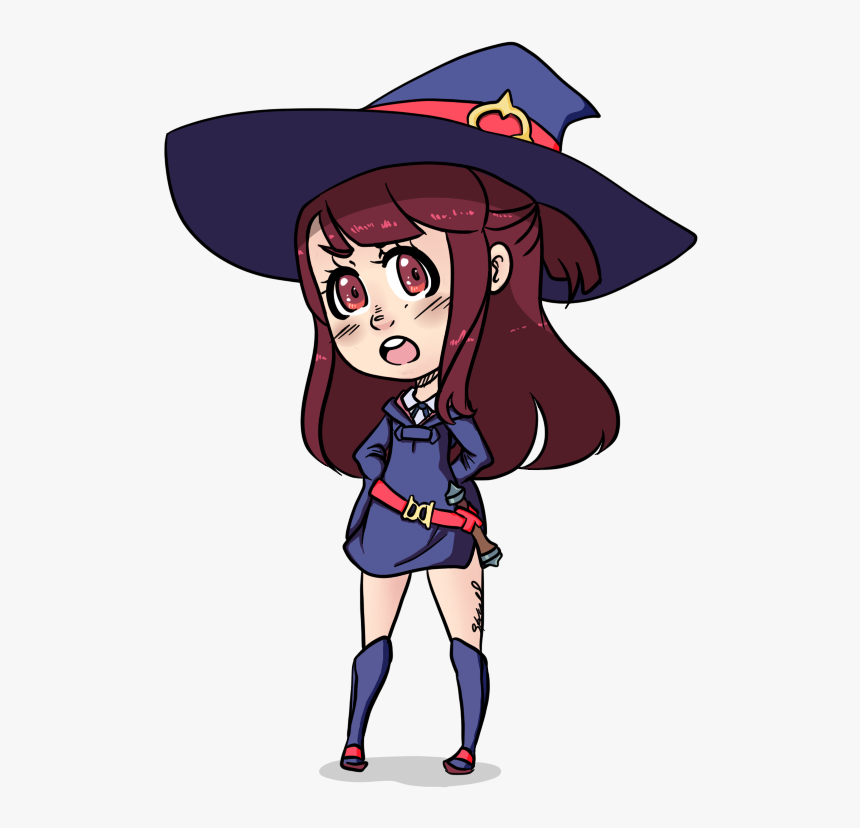 Akko @ Little Witch Academia
chibi Fanart - Cartoon, HD Png Download