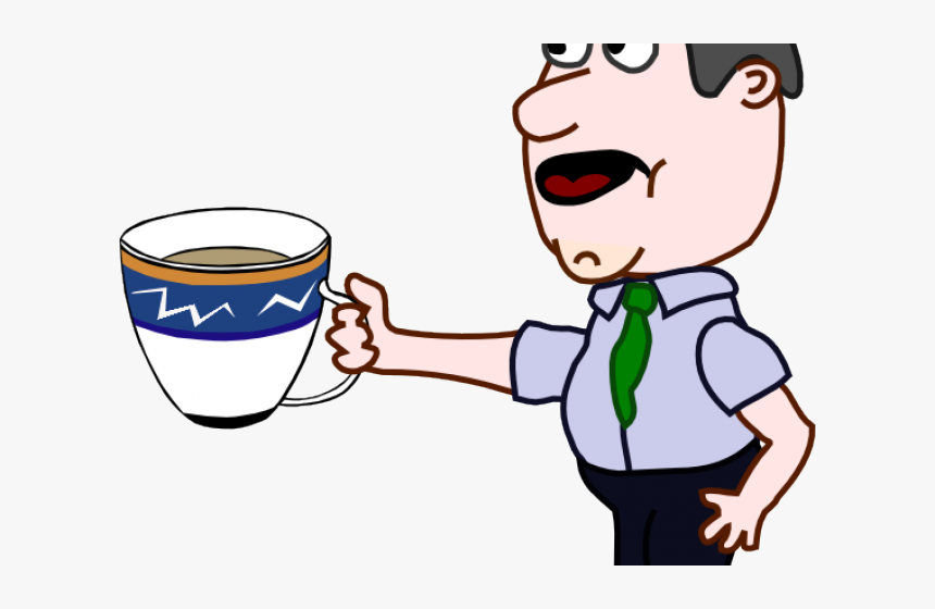 Cup Clipart Child - Man Holding Map Cartoon, HD Png Download