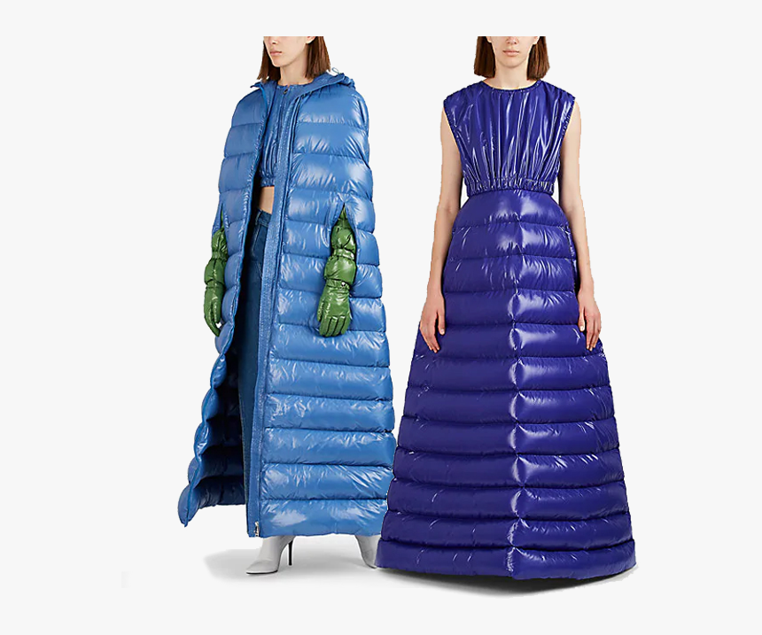 puffer coat evening gown