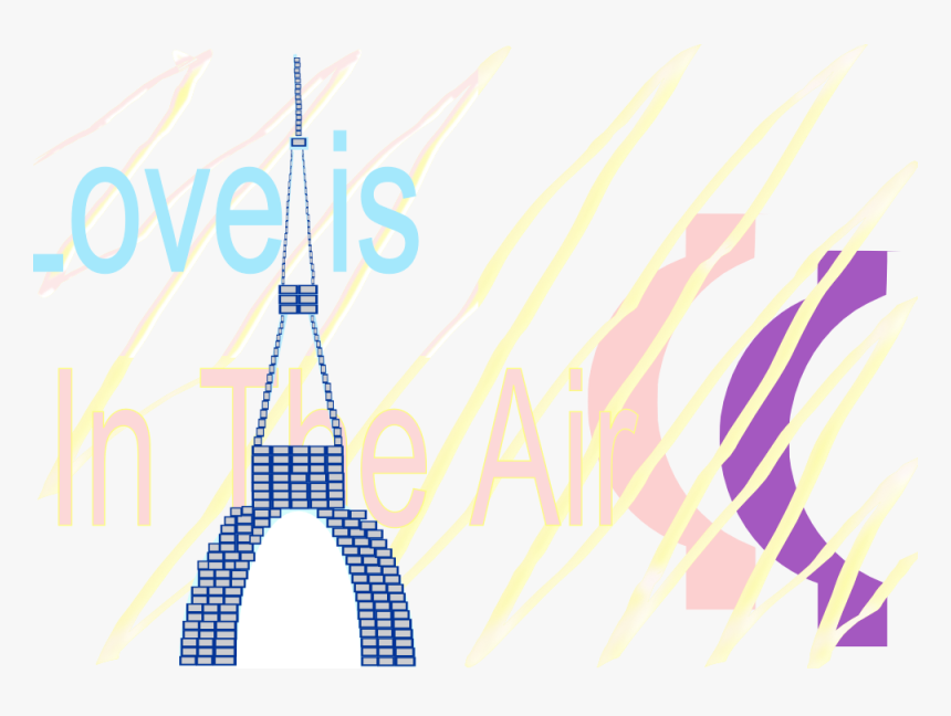 E-card Love Is In The Air La Tour Eiffel Tower 30 Aug - Poster, HD Png Download