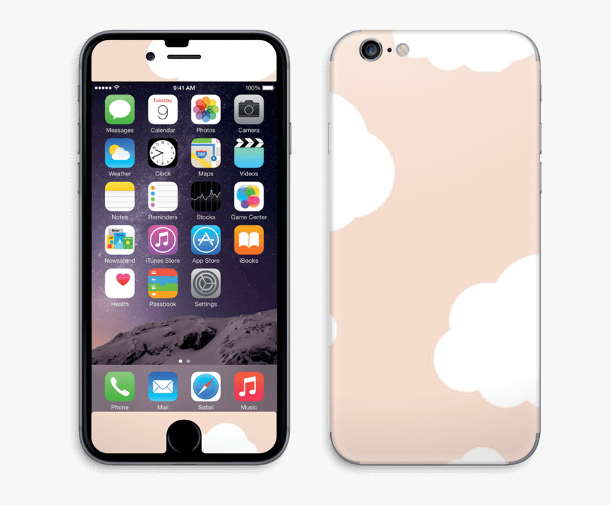 Safe Cloud Peachy Warmth Skin Iphone 6/6s - Gui In Mobile Devices, HD Png Download
