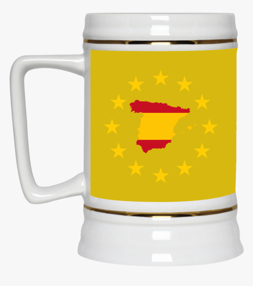 Spain Map Inside European Union Eu Flag Mug Cup Gift - Beer Stein, HD Png Download