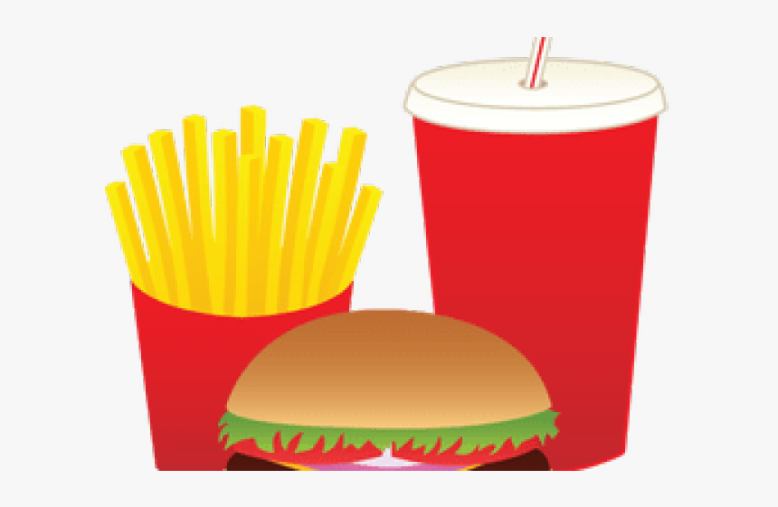 Cartoon Burger And Fries, HD Png Download