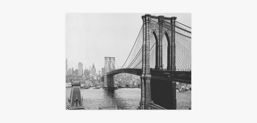 Brooklyn Bridge Over East River And Surrounding Ar - Self-anchored Suspension Bridge, HD Png Download