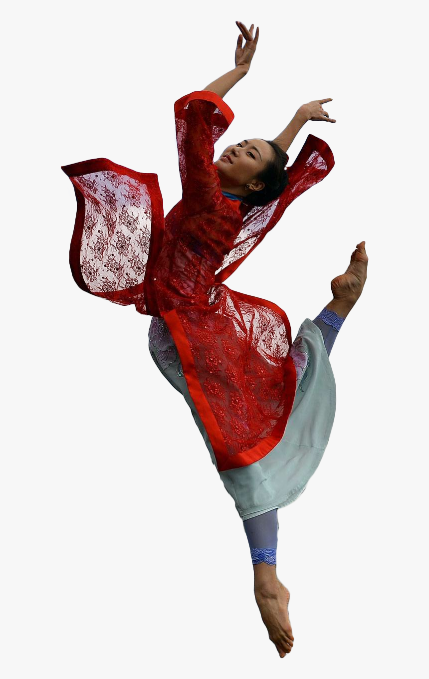 Asian Woman With Red Dress , Png Download - Figure Skating Jumps, Transparent Png