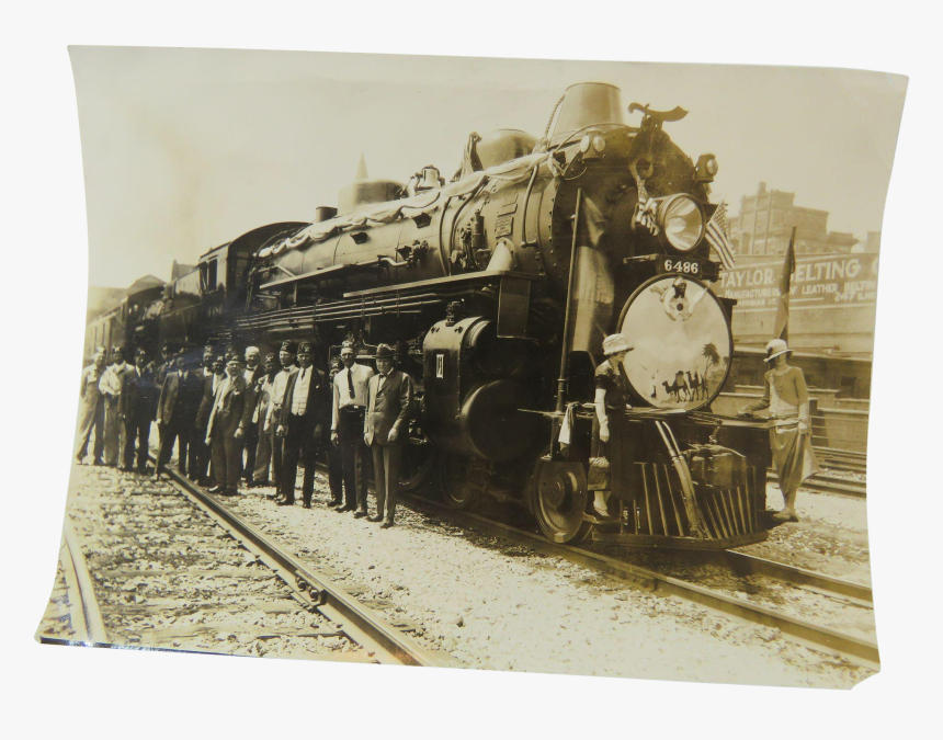 Photo Shriners Masons Steam Engine Train Ladies Cow - Train, HD Png Download