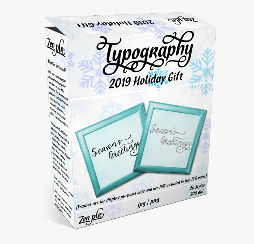 Zen Plr Typography 2019 Holiday Gift Wordart Product - Paper, HD Png Download