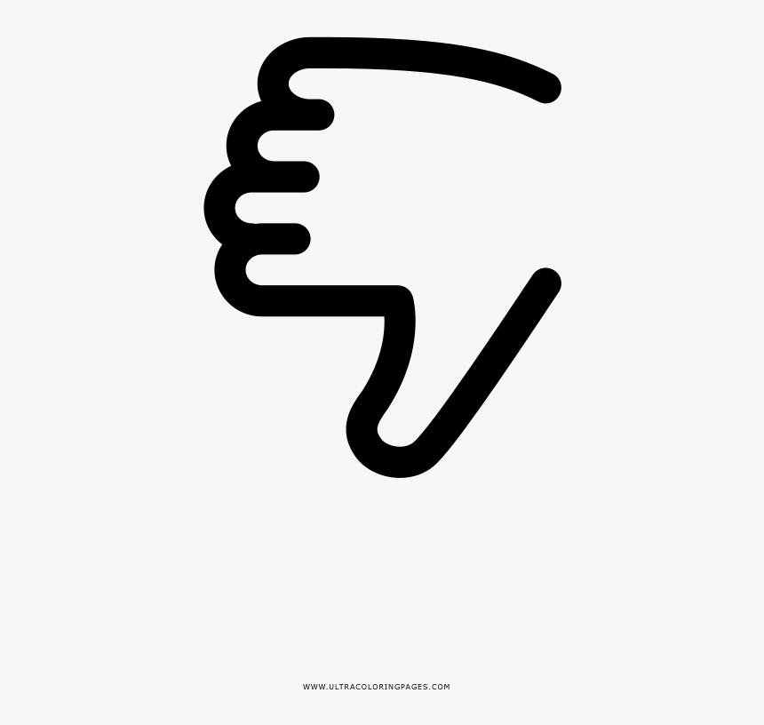 Thumb Down Coloring Page, HD Png Download