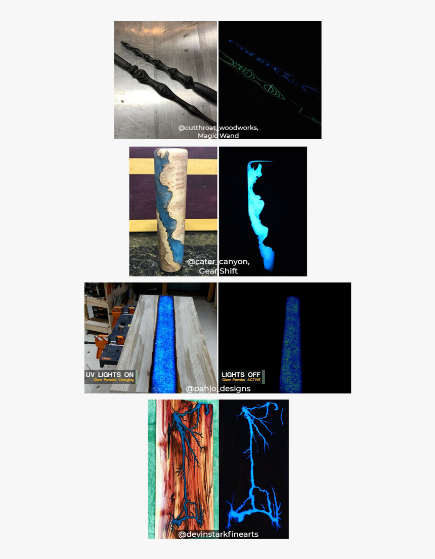 Various Items Crafted From Wood And Glow In The Dark - Medical Imaging, HD Png Download