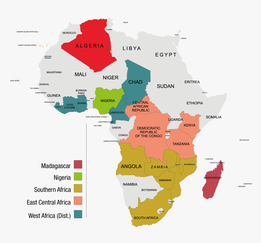 Countries In Continent Africa, HD Png Download