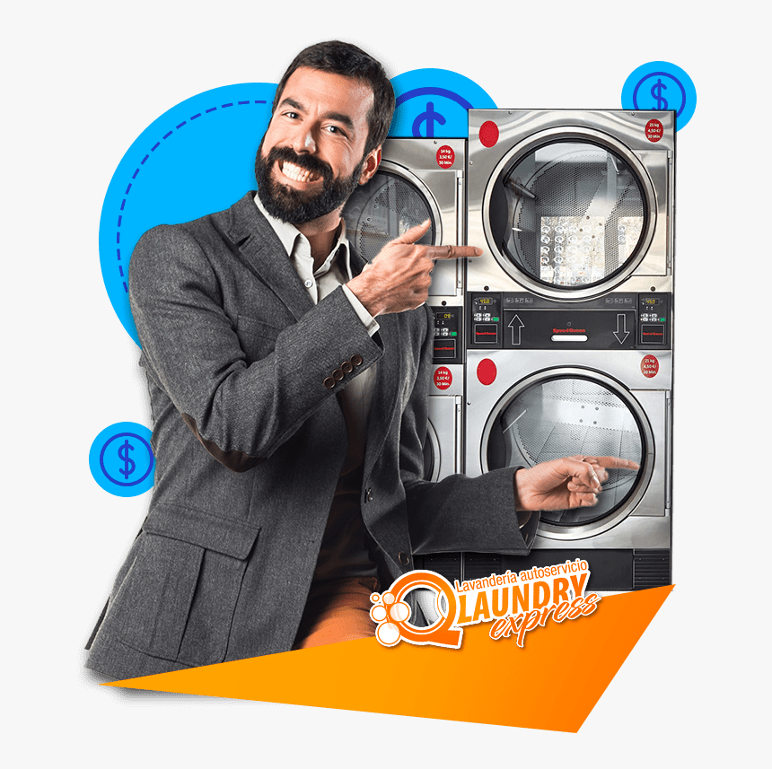 Mujer Feliz Lavando Ropa En Q Laundry Lavanderia Autoservicio - Electronics, HD Png Download