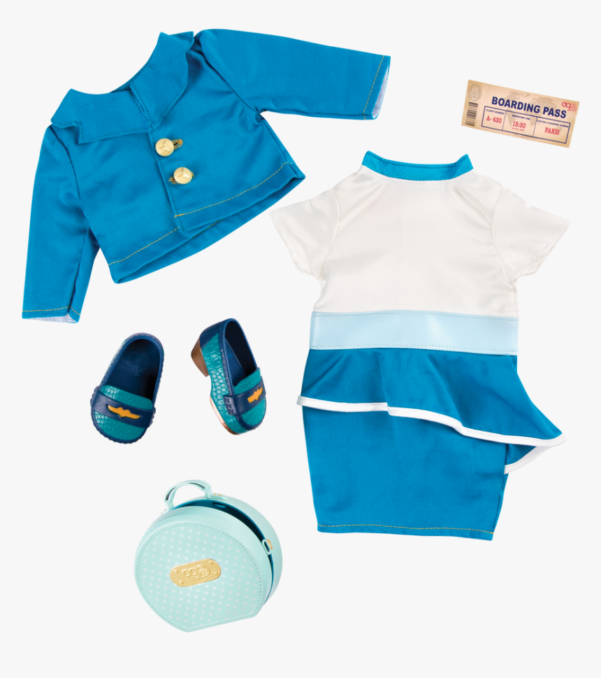 Fashion Flight Retro Flight Attendant Outfit For 18-inch - Roupa Pra Baby Aeromoça, HD Png Download