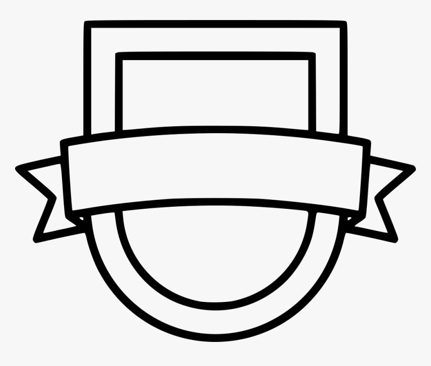 Shield Ribbon Sport - Template Shield Outline Transparent, HD Png Download