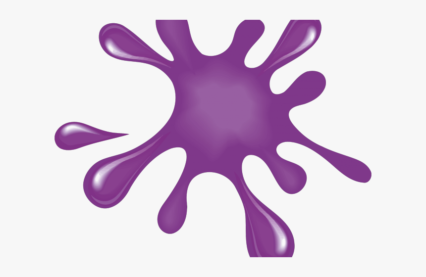 Pice Clipart Purple - Paint Splat Clipart, HD Png Download