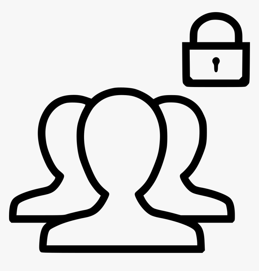 Group S Contacts People Lock Secure Security Password - People Heart Icon Png, Transparent Png