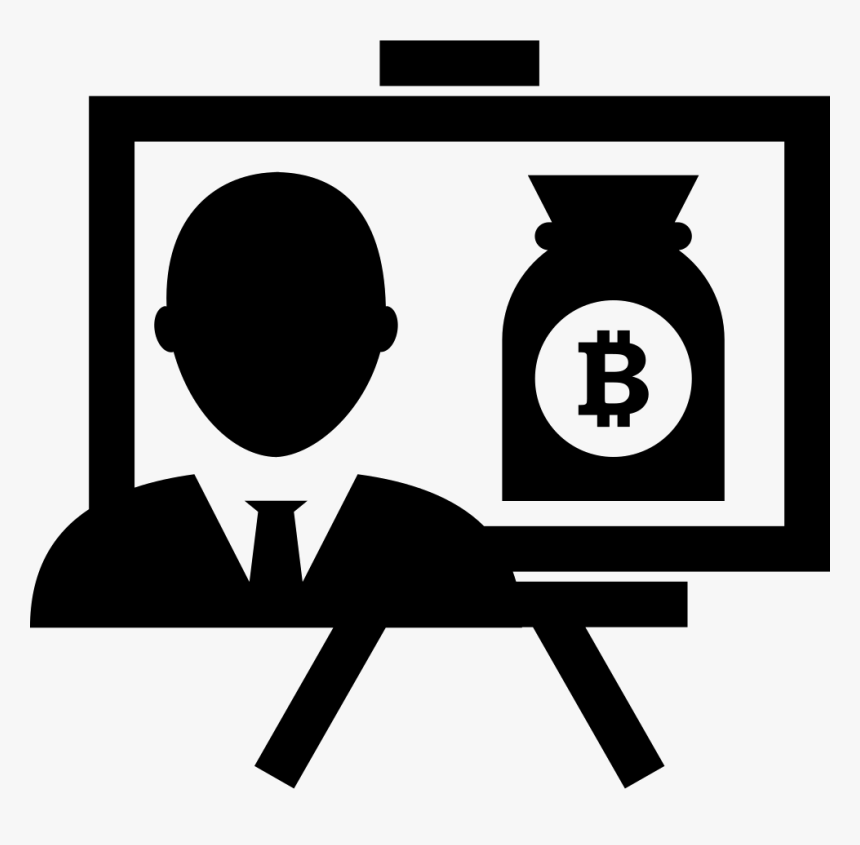 Bitcoin Presentation With Money Bag Symbol Comments - Bitcoin, HD Png Download