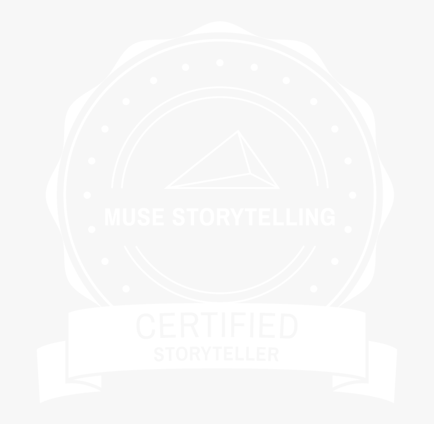 Muse Certified Icon V3 Storyteller White - Jhu Logo White, HD Png Download