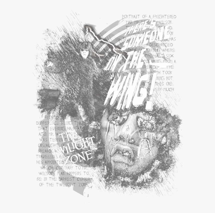 The Twilight Zone Someone On The Wing Men S Heather - Sketch, HD Png Download