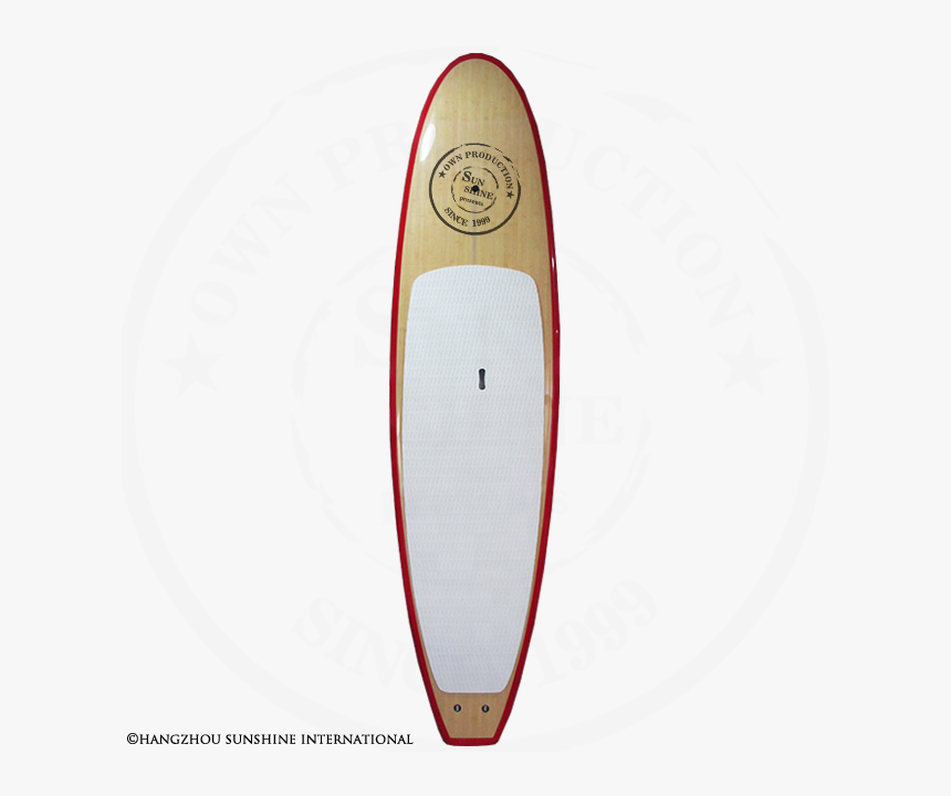 Bamboo Stand Up Paddle Board Sup Board With White Deck - Surfboard, HD Png Download