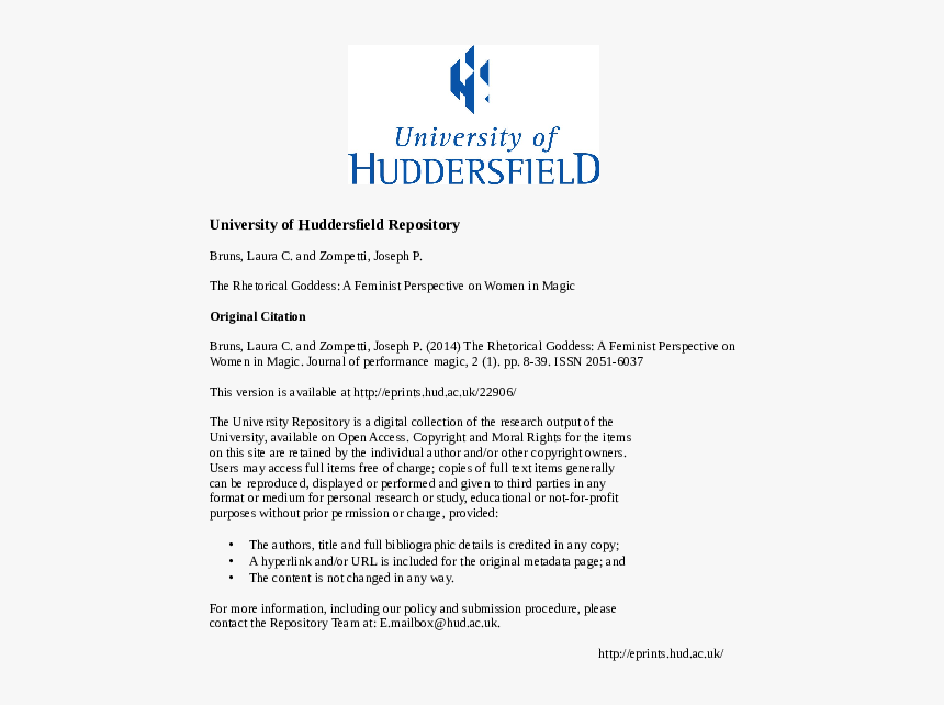 University Of Huddersfield Dissertation, HD Png Download