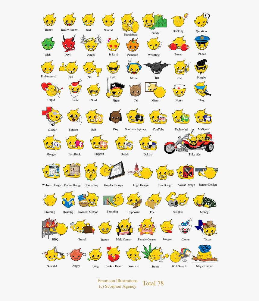 Free Smiley Emoticons Download, HD Png Download