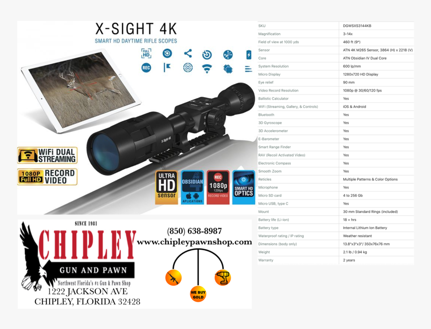 Atn X Sight 4k Pro 5 20x, HD Png Download