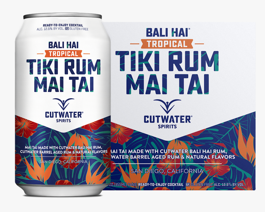 Cutwater Tiki Rum Mai Tai 4-pack - Tiki Rum Mai Tai Cutwater, HD Png Download