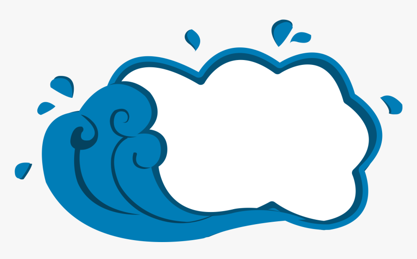 Vagues De L Océan Nuages D Explosion Texture Frontière - กรอบ รูป ก้อน เมฆ, HD Png Download