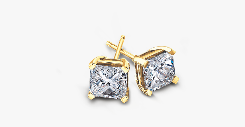 My Girl Diamond Studs In Yellow Gold - Diamond, HD Png Download