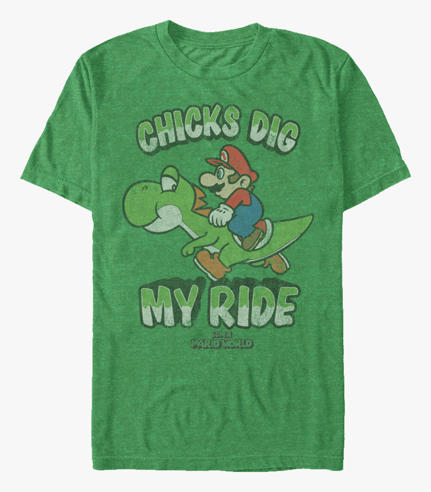 Super Mario World My Ride T-shirt - Active Shirt, HD Png Download