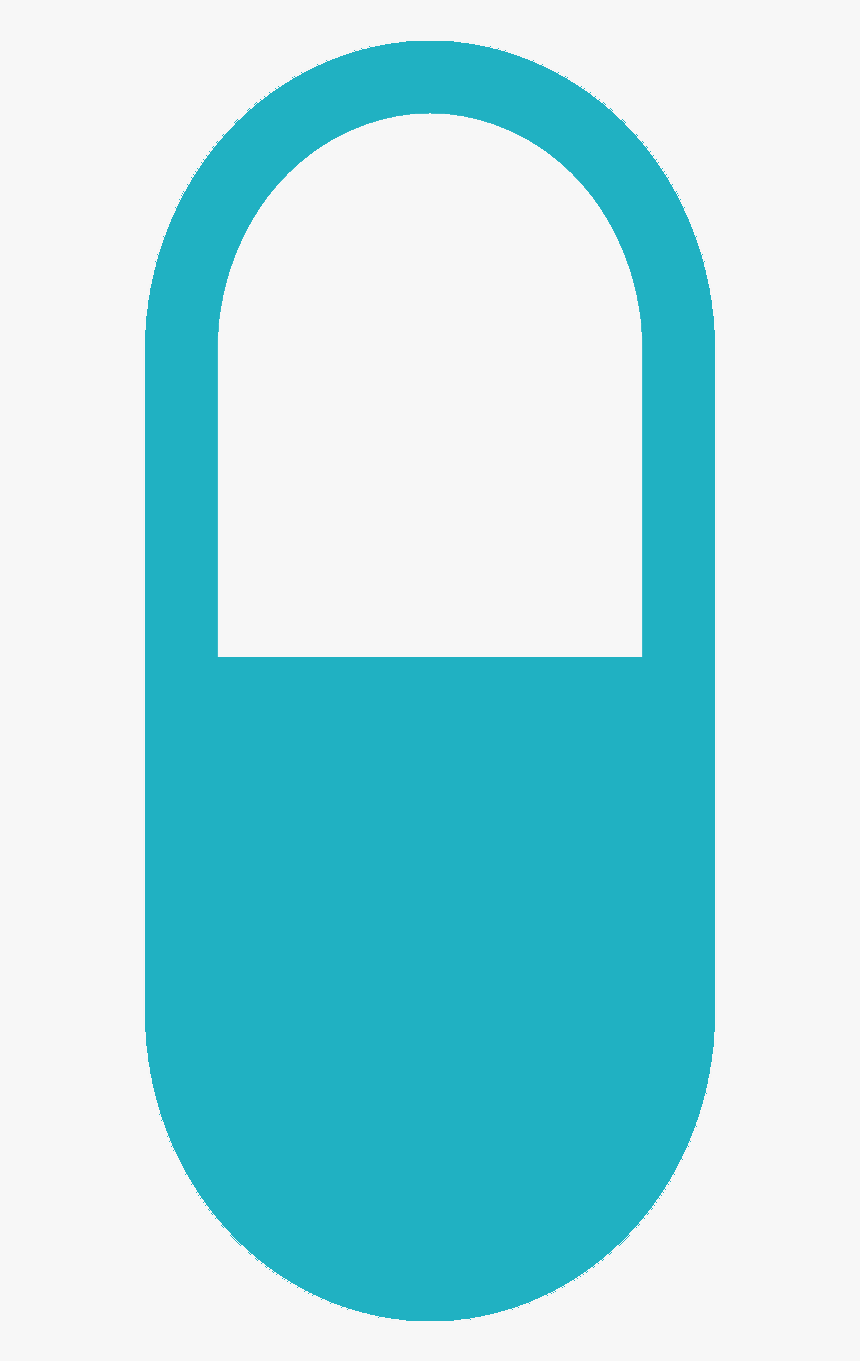 A Teal Icon Of A Pill, HD Png Download