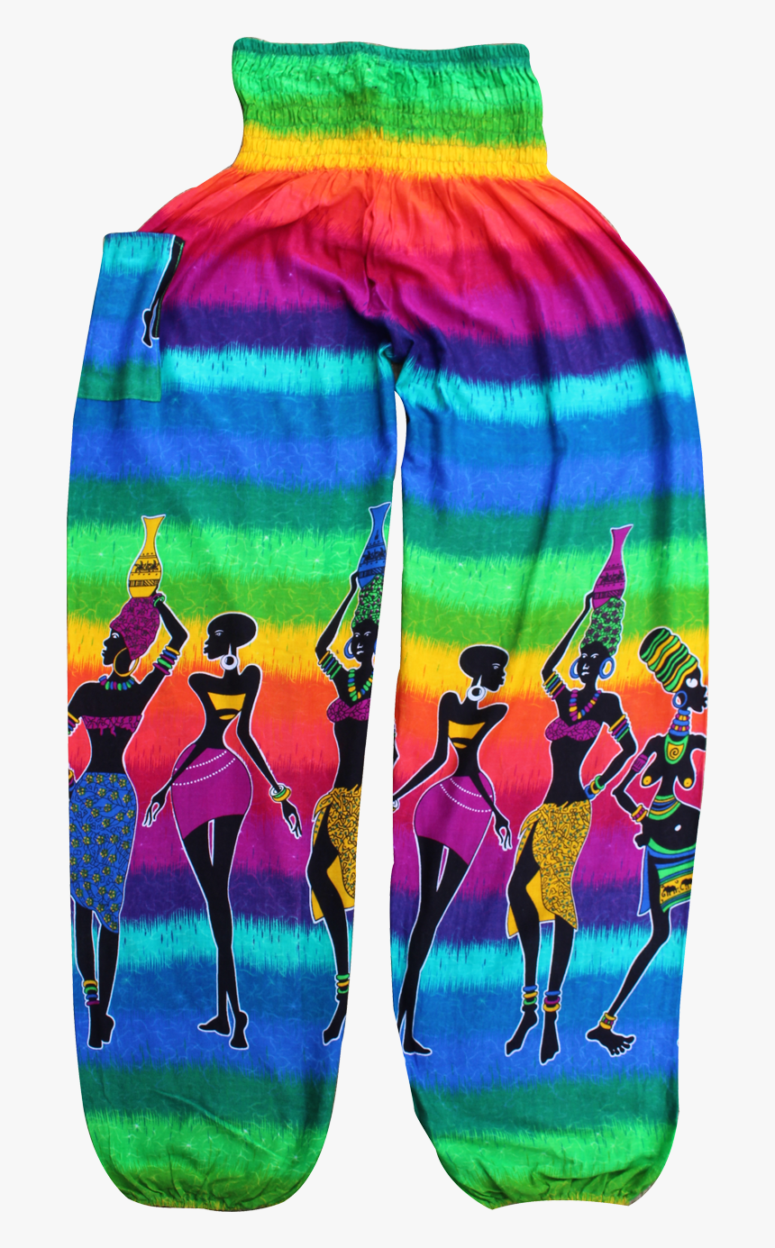 Blue Rainbow Tribal Harem Pants Bohemian Island, HD Png Download