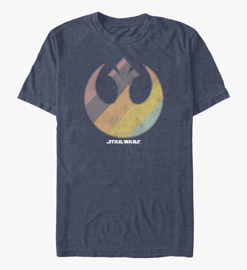Rainbow Rebel Alliance Logo Star Wars T-shirt - Crescent, HD Png Download