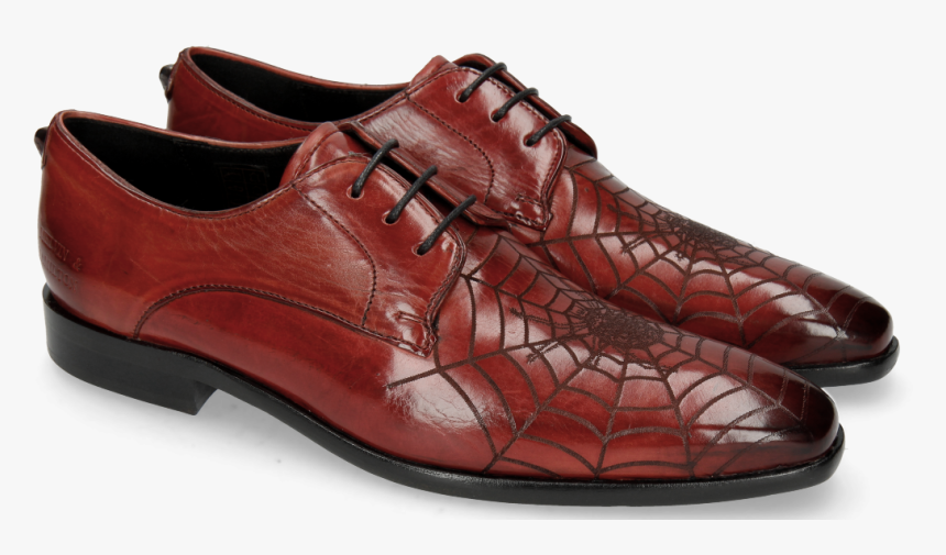 Derby Shoes Emma 7 Ruby Lasercut Spider Rivets Skull - Shoe, HD Png Download