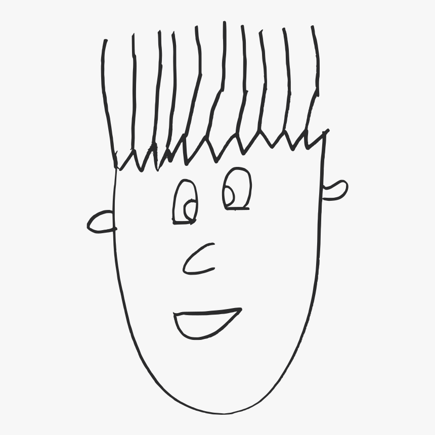 Chico Boy Cara Face Smile Sonrisas - Line Art, HD Png Download