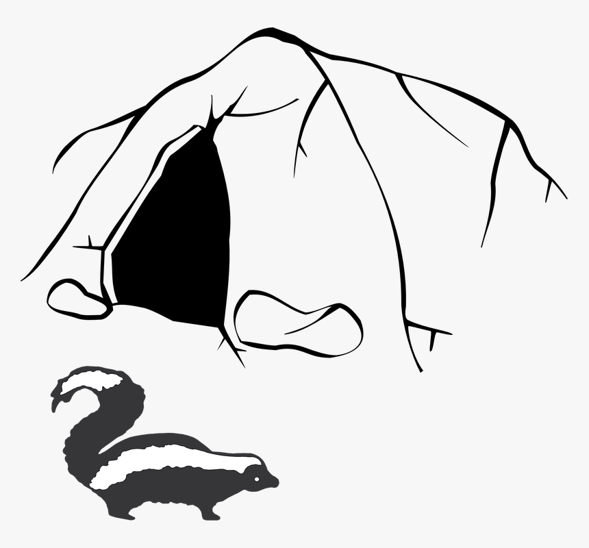 Cave Clipart Black And White, HD Png Download