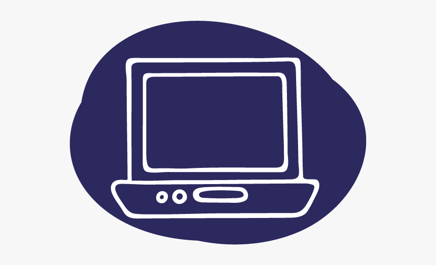 Navy Blue Laptop Icon - Circle, HD Png Download