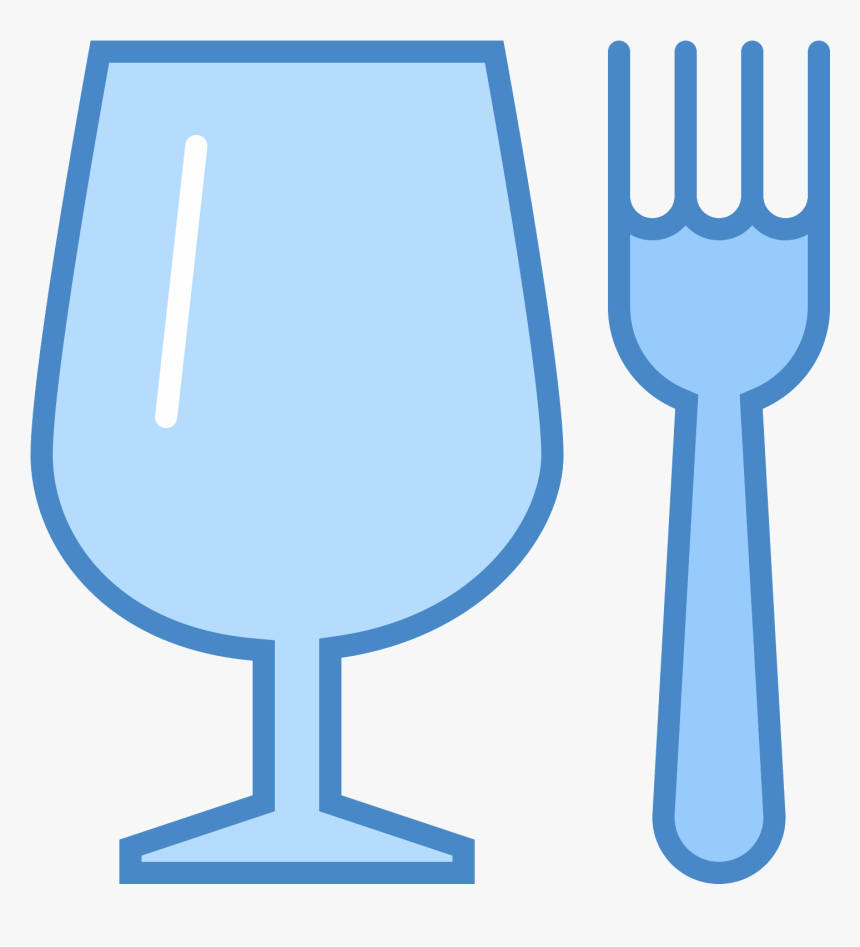 This Icon Contains A Glass And A Fork - Food, HD Png Download