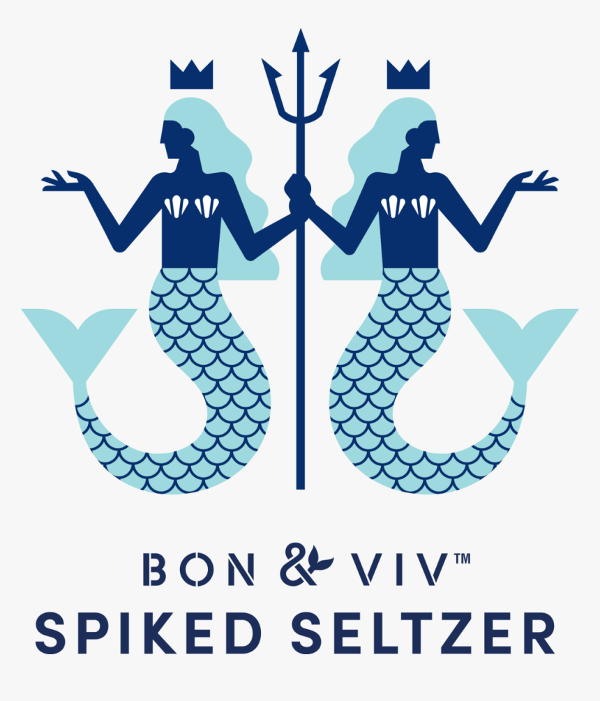 Bon&viv Mermaid Vertical Iceblue - Bon & Viv Spike Seltzer, HD Png Download