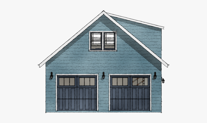 Medomak 2 Car Garage W/ Living Space Above - Siding, HD Png Download