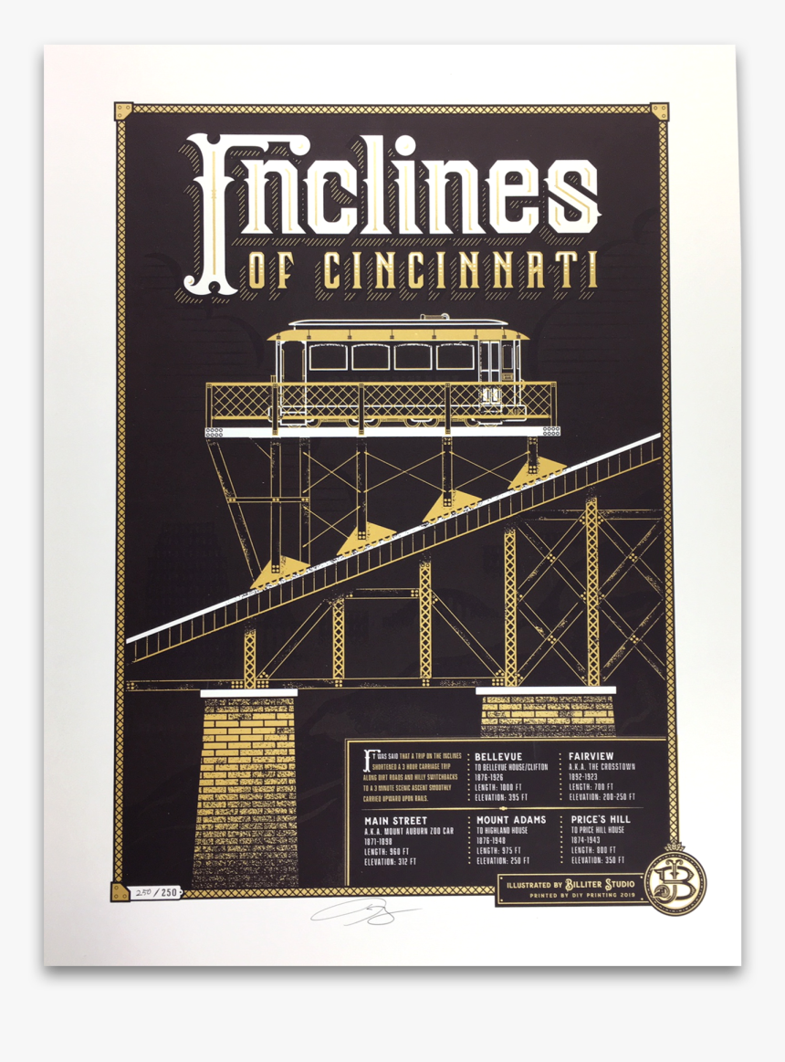 Inclines Of Cincinnati - Suspension Bridge, HD Png Download