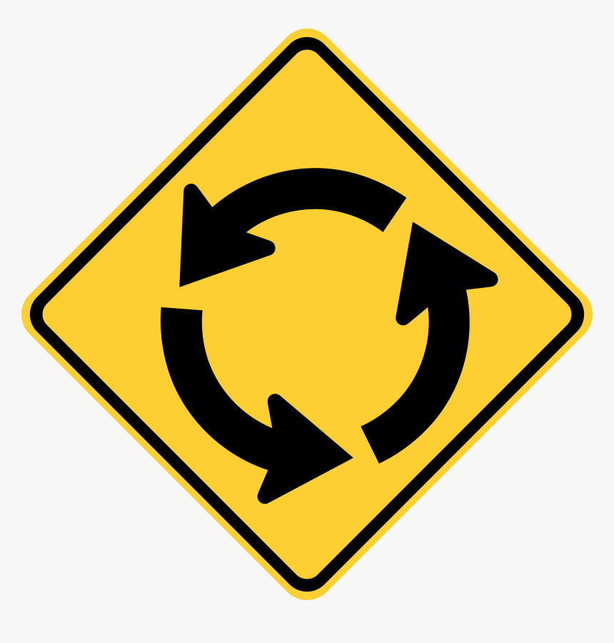 Roundabout Sign, HD Png Download